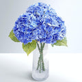 21" Real Touch Dark Blue Hydrangea Artificial Flowers by Waipfaru