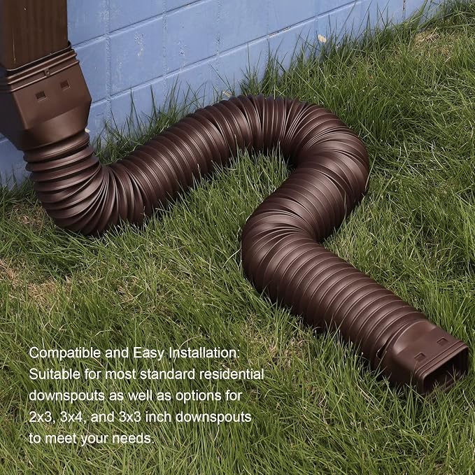 plusgutter 11.5ft Long Gutter Downspout Extensions Flexible, Down Spout Drain - Image 5