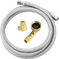 Dishwasher Supply Line Kit, 6 FT Stainless Steel Braided Hose by AMIPARTS