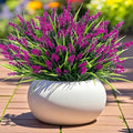 Geegoods 24 Bundles Artificial Lavender Flowers Outdoor, Fuchsia | UV Resistant by GeegoodsLLC