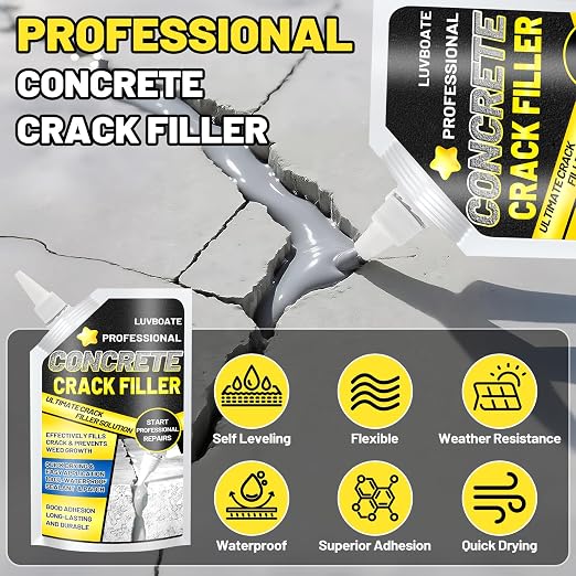 Concrete Crack Filler, 1.5LB Waterproof Self Leveling Cement Crack Filler | - Image 3