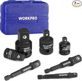 WORKPRO 7-Piece Impact Socket Adapter & Extension Set, CR-MO Steel | Includes by WORKPRO