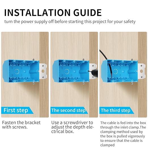 3 Gang Adjustable PVC Electrical Box, 49 cu. in., 6 Pack | Adjustable - Image 6
