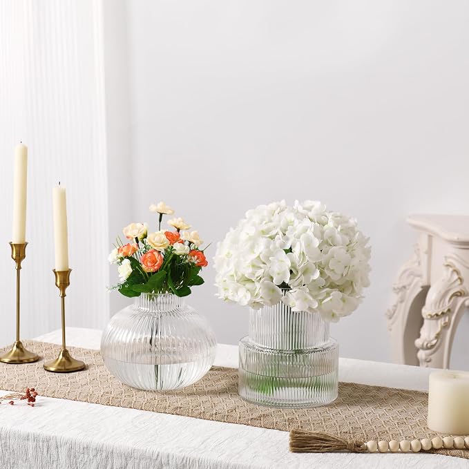 Ribbed Glass Vases, Modern Vase - Image 3