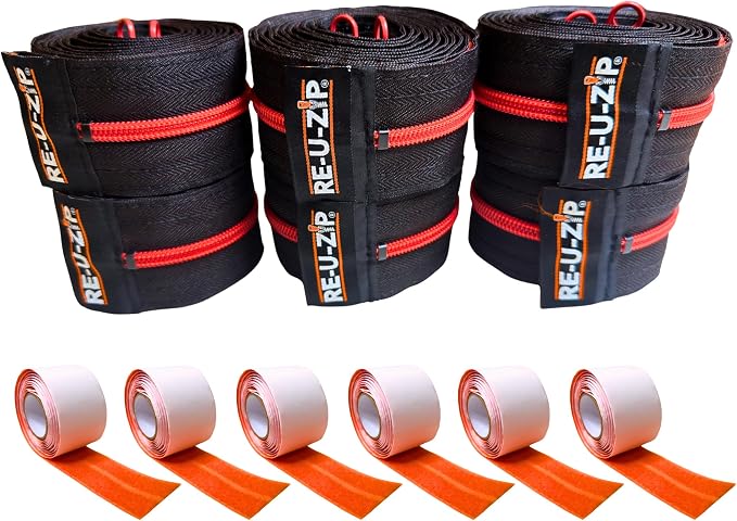 RE-U-ZIP Reusable Dust Barrier Zipper, Fail-Safe™, Replaceable & Lockable by RE-U-ZIP