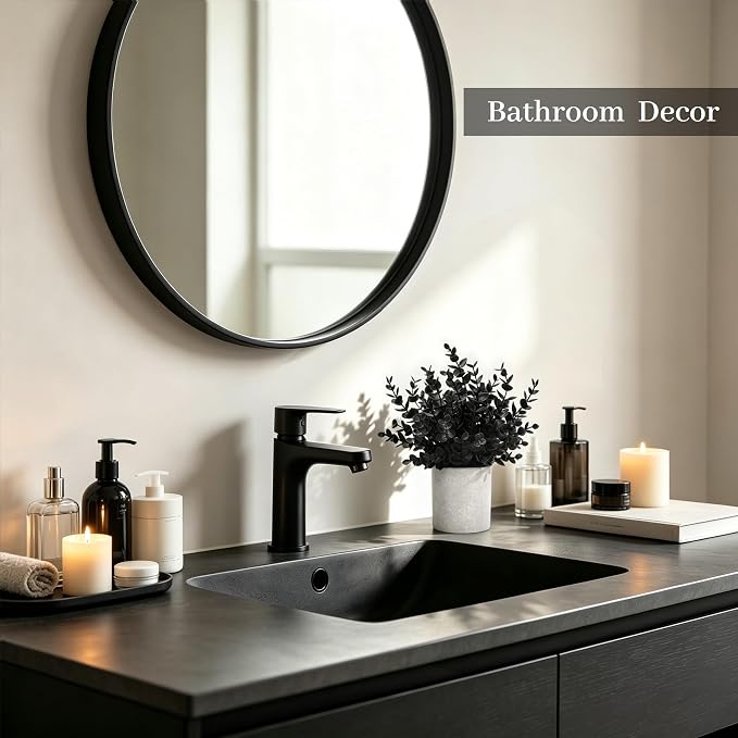 Der Rose 3 Pack Black Eucalyptus Fake Plantsfor Halloween Bathroom Decor | - Image 6