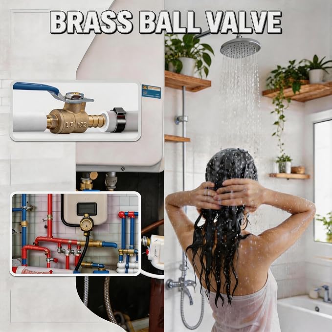 ‌VANCOCO 1/2" PEX Ball Valve 10-Pack - Image 8