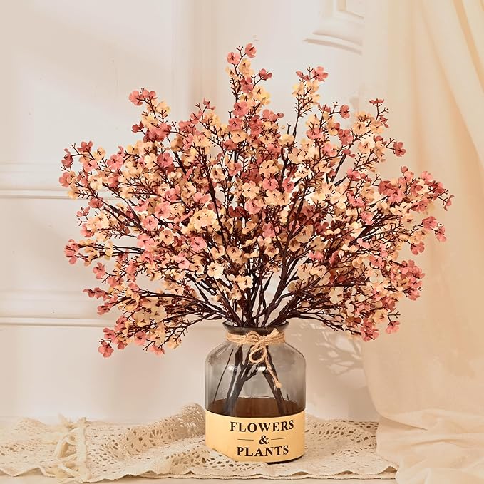 10Pcs Fall Flowers, Real Touch Babys Breath Artificial Flowers, Full Baby by Yastouay