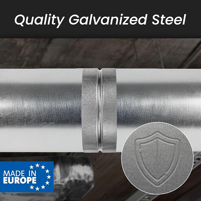 Repa Market 6 Inch Metal Duct Coupler/Galvanized Steel Vent Pipe - Image 4