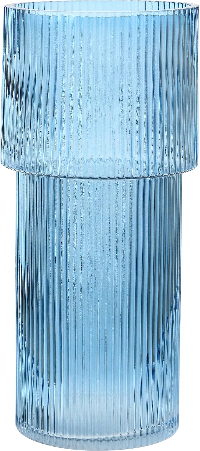 Large Glass Vase, 12 Inches Tall Vase by YANWE