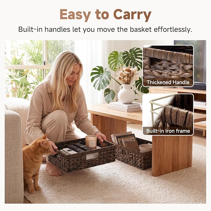 StorageWorks Large Wicker Storage Baskets - Image 4