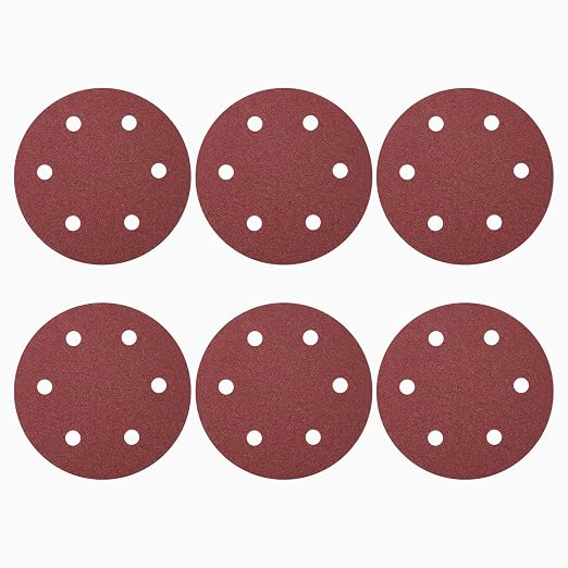 HARFINGTON 12 Pcs 9 Inch Sanding Discs 40 Grit Red Aluminum Oxide 6 Hole | Hook by HARFINGTON