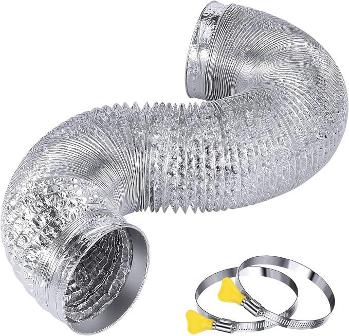Heavy Duty 4"Flexible Dryer Vent Exhaust Duct Hose 12 Feet by Steelsoft