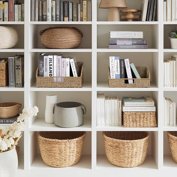 StorageWorks Pantry Baskets for Organizing, Seagrass Storage Baskets, Wicker - Image 4