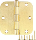 Door Hinges Satin Brass 3.5 Inch x 3.5" Interior Gold Door Hinges by JIWDOORHINGESFORHOME
