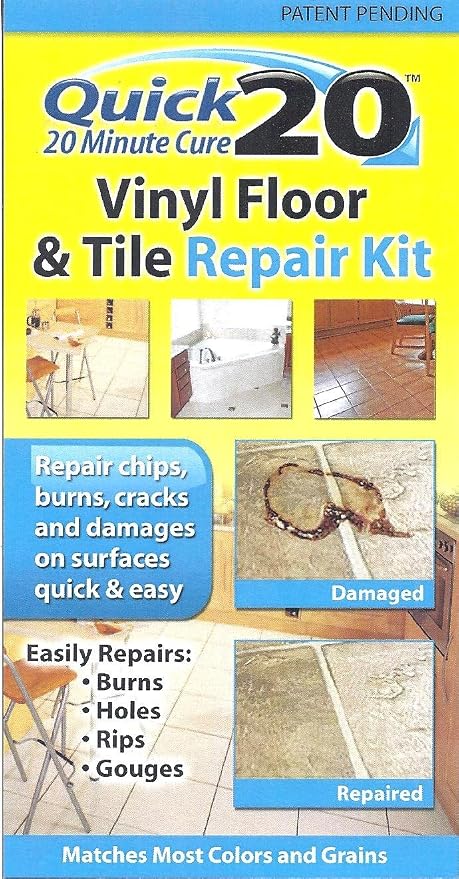 Quick 20 Vinyl Floor and Tile Repair Kit: Repairs chips, and damages on vinyl by Liquid+Leather