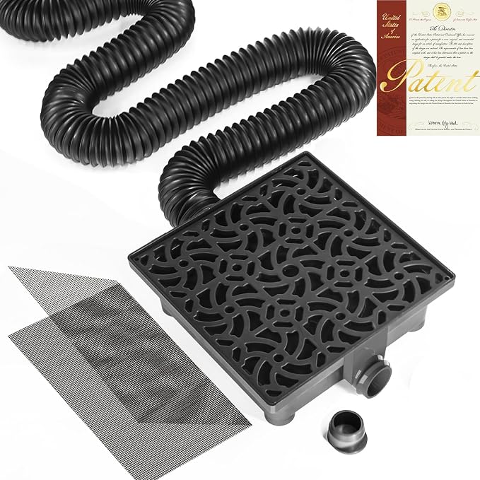Gutter Downspout Extensions, 12 x 12in Catch Basin | Upgraded Low Profile by NAACOO