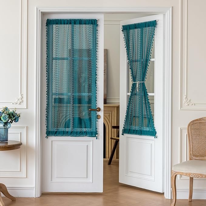 Sutuo Home Teal French Door Curtains by SutuoHome