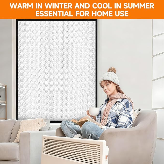 Insulated Window Cover, Veanusiver Upgraded Oxford Cloth Waterproof Thermal - Image 6