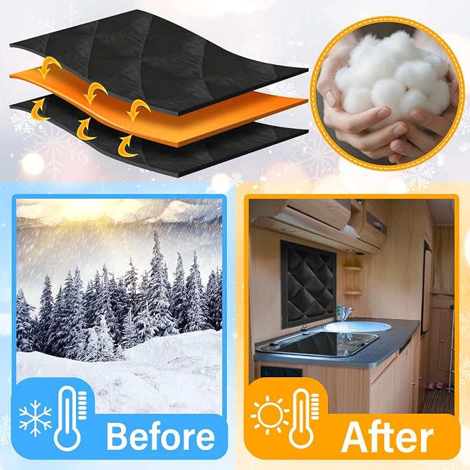 Rv Magnetic Window Insulation Kit 16.25 x 16.25 Inches Pre Cut Magnetic Rv - Image 3
