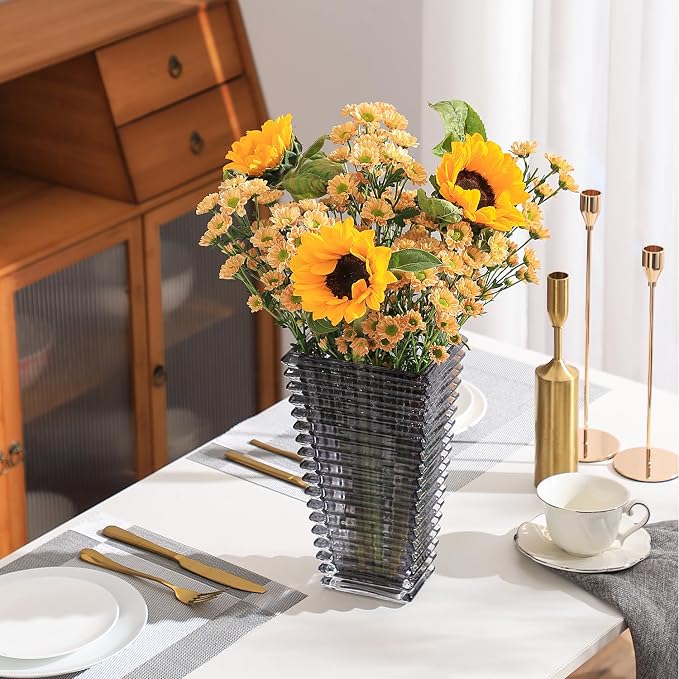 MCMCNCUIU Crystal Glass Vase, Large Crystal Vases - Image 5