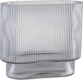 Ribbed Glass Vase, Fluted Short Vases by YANWE
