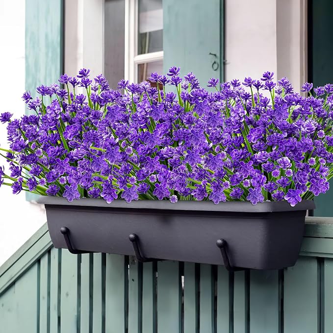 AGIRL Artificial Flowers Outdoor UV Resistant Fake Plant Garden Patio Decor | - Image 5