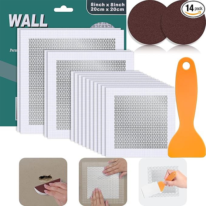 Ranekie 14 Pack Drywall Repairs Patch, 4/6/8 Inch Drywall Repair Kit by Mckanti