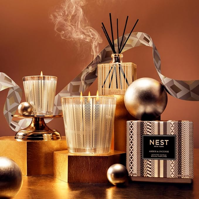 NEST New York Scented Classic Candle, Amber & Incense - Image 2