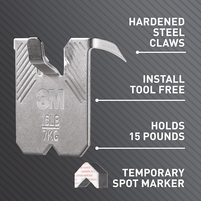 3M CLAW 15 lb. Drywall Picture Hanger - Image 7
