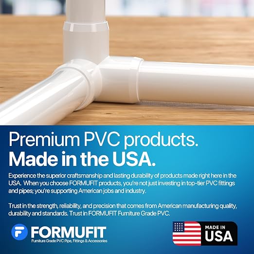 1” 3-Way Elbow Furniture Grade PVC Fitting in White, Made in USA, UV-Resistant - Image 8