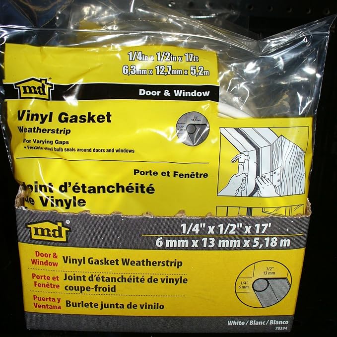 M-D Building Products 78394 1/2-Inch by 17-Feet Vinyl Gasket Weatherstrip - Image 5