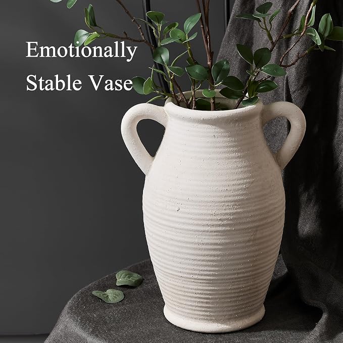 Emotionally Grounded Vase, Vaseking Large Ceramic Rustic Vase - Image 4