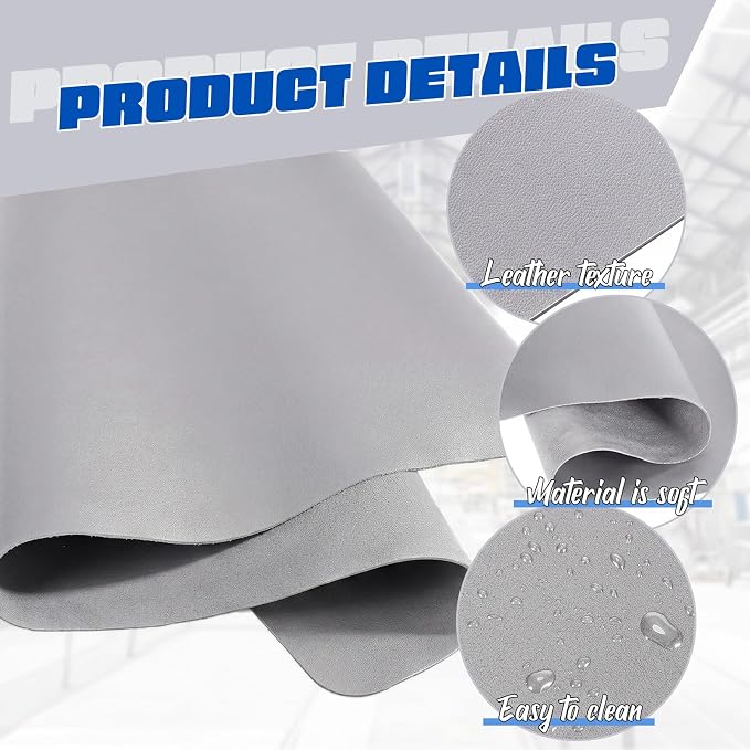 Drydiet Light Gray Workbench Mat 24x48, Cuttable PU Leather Pad, Easy Clean - Image 3