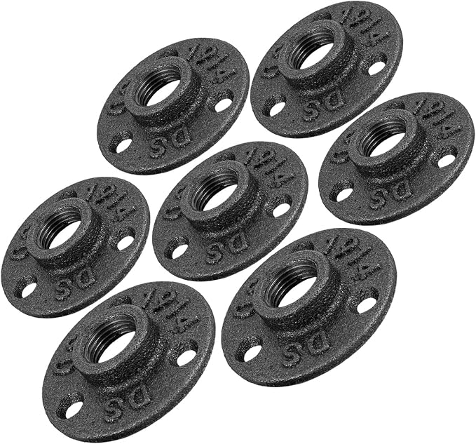 1/2" Floor Flange, Malleable Iron Threaded Pipe Flange - Image 5