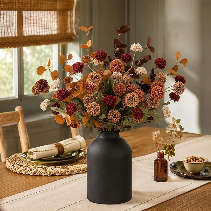 BLOSMON Fall Brown Flowers for Centerpieces, Dining Room Table Decoration | - Image 6