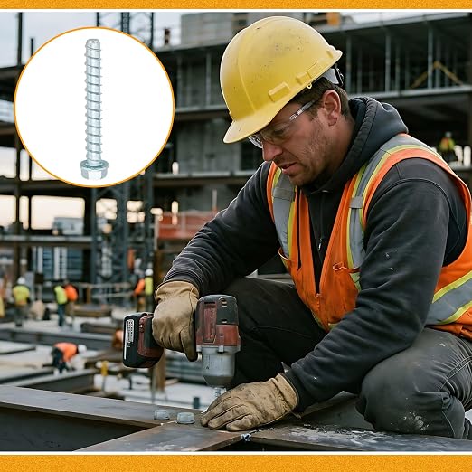 Hicarer 30 Pack 5/8 x 5 Inch Concrete Screws Galvanized - Image 5