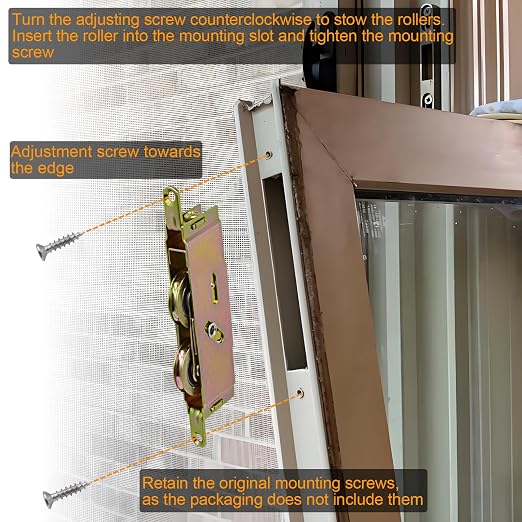 Sliding Patio Glass Door Tandem Rollers Replacement, 1-1/4" Steel Ball Bearing - Image 4