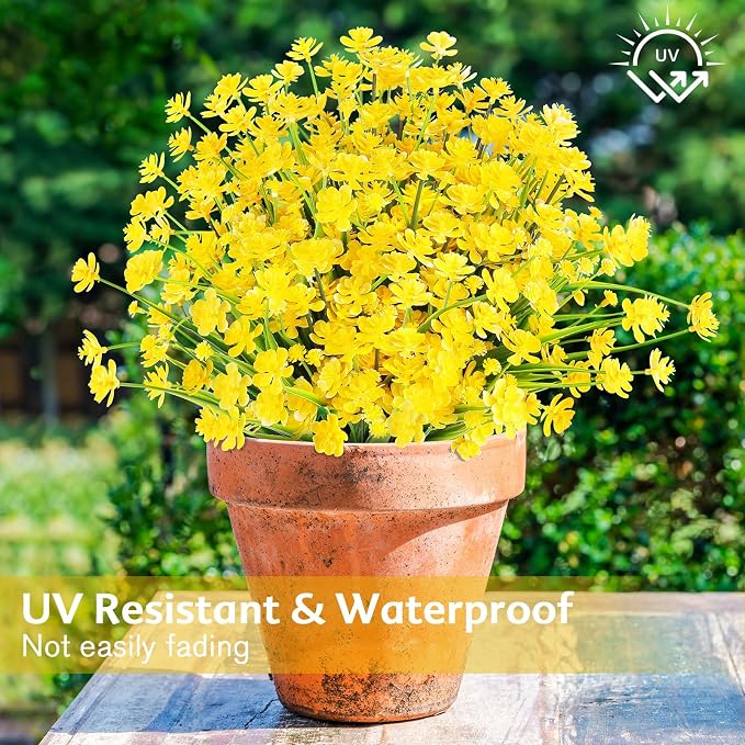 AGIRL Artificial Flowers Outdoor UV Resistant Fake Plant Garden Patio Decor | - Image 5