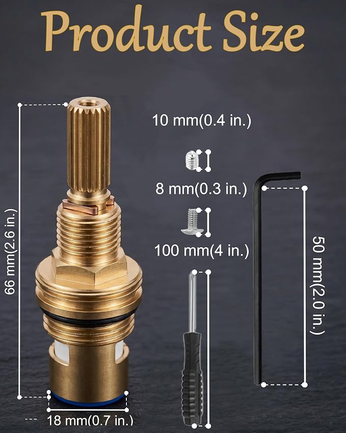 Brass 1-001/1-002 Ceramic Faucet Cartridge Replacement&Valve Cartridge Set | - Image 6
