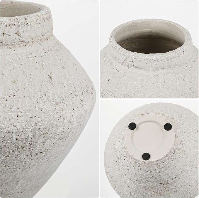 Briful Rustic Ceramic Vase Large Decorative Vase, Table Centerpiece, Living Room - Image 6