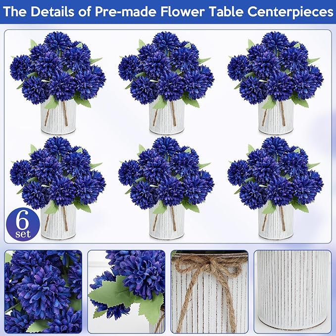 6 Set Pre-Made Flower Table Centerpieces - Image 5