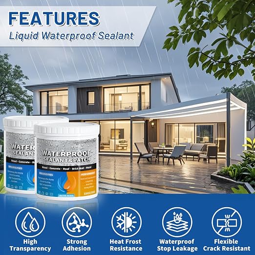 Liquid Waterproof Sealant 70oz Clear, Transparent Waterproof Coating | - Image 2