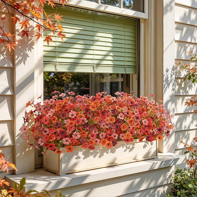 Alupssuc 48 Bundles Artificial Fall Flowers, UV Resistant Faux Mums Porch | - Image 6