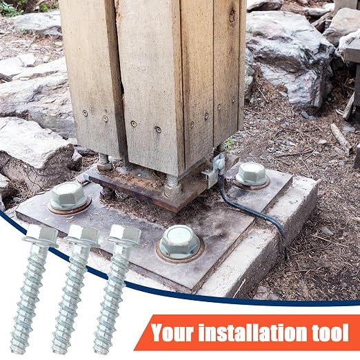 Tandefio 50 Pack 5/16 x 2 Concrete Anchors and Screw Kits Galvanized | Large - Image 7