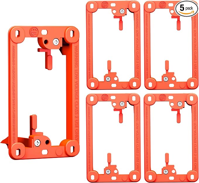 BestMounts Low Voltage Mounting Bracket 1 Gang, 5 Pack by BestMounts