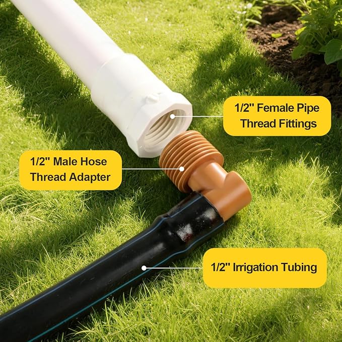 PVC to Drip Irrigation Adapter, 1/2" PVC Male Pipe Thread x 1/2" Drip - Image 5