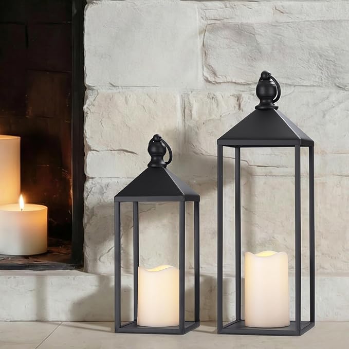 Perfnique Decorative Lanterns for Indoor & Outdoor, Farmhouse Modern Decor for - Image 9