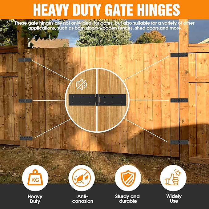 Pisman Heavy Duty Gate Hinges 270° Adjustable, butt folding hinge - Image 4