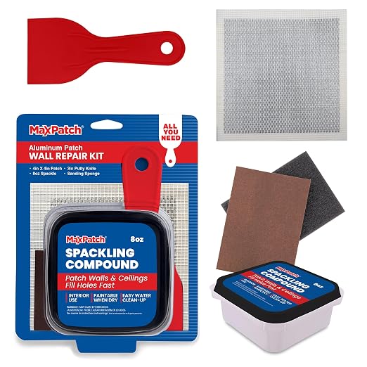 MaxPatch® Drywall Repair Kit, 4-Piece Set – Includes Self-Adhesive Aluminum by Maxpatch